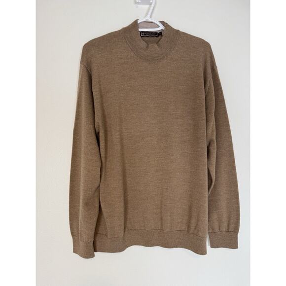 Patrick James Classic Sweater Tan Knit 100% Extrafine Merino Wool XXL - Picture 1 of 8